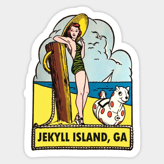 Jekyll Island Georgia Vintage Sticker by Hilda74